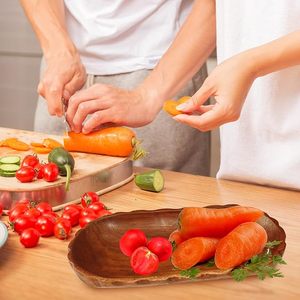 Cuencos decorativos hechos a mano de madera modernos grandes para el hogar café comedor MESA CENTRO DE MESA decoración tazón de masa vela - Product Image 3