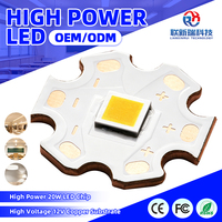 Puce LED 5050 20W Jaune Doré sur Substrat Cuivre pour Phare Extérieur Haute Luminosité