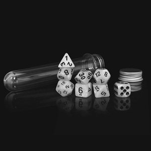 HS Acrylic ngọc trai xúc xắc Bộ 8pcs polyhedral pips cho DND & RPG đa-màu Board trò chơi Dungeon con rồng xúc xắc Ống gói - Product Image 4