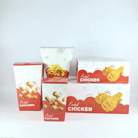 Livraison biodégradable personnalisée boîte de fast food à emporter chaud ensemble d'emballages de poulet frit