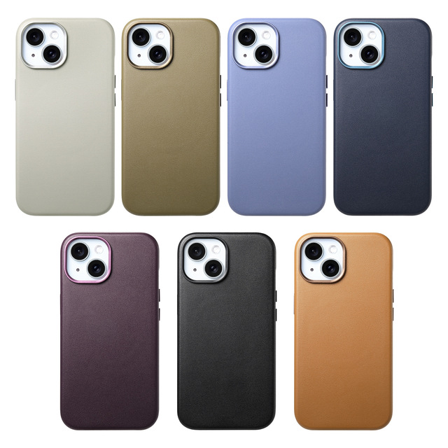 TPU+PU Imitation Leather Pattern Cover Shockproof Phone Case with Camera Protector for iPhone 15 13 16 14 Pro Max