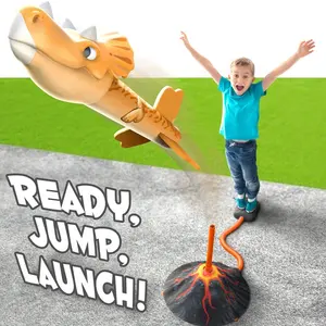 Hot Sale Dinosaurus Stomp Raketwerper Speelgoed Outdoor Dino Blasters Lanceren Raket Speelgoed Voor Kinderen Zomertuin Plezier Springen Sportspeelgoed