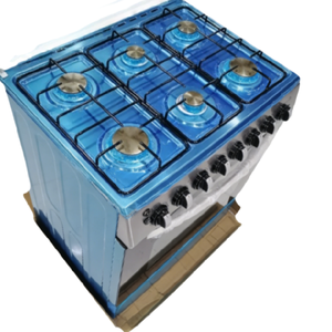 Cuisinière à gaz industrielle en acier inoxydable à 6 brûleurs avec four et grill, facile à nettoyer - Product Image 4