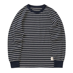 Otoño nueva moda 100% algodón Casual rayas Sudadera con capucha de gran tamaño tejido largo fácil de crear tendencia Setter - Product Image 4