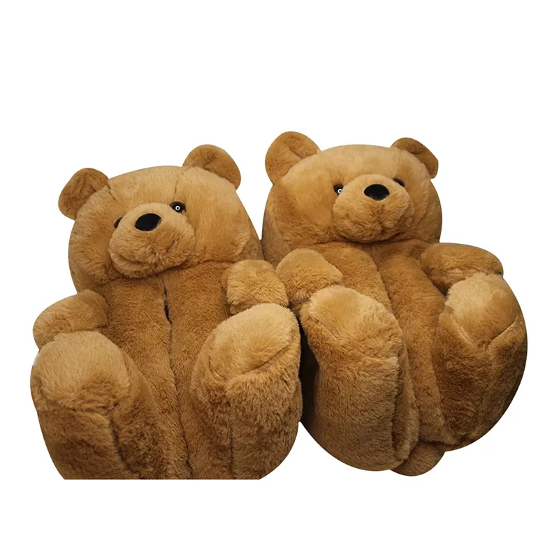 Sandal Beruang Teddy, Keluaran Baru Sandal Kamar Tidur Hewan Teddy Bear untuk Wanita