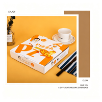 Boîtes à pizza personnalisées imprimées pour les pizzerias, restaurants, livraison à emporter, emballage alimentaire pour une seule portion, recyclables, en carton ondulé