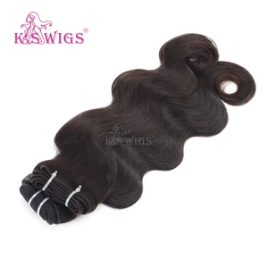 K.SWIGS 1# Black <b>Body</b> <b>Wave</b> Hair Extensions Remy Human Hair 8-40" 100g Salon Styling Premium Daily Wear Soft Machine Bundle Weft - Product Image 4