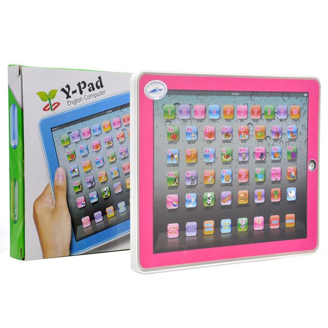 Two Types of Blue and pink English Early Education Machine Learning Toys School Tablet for Children