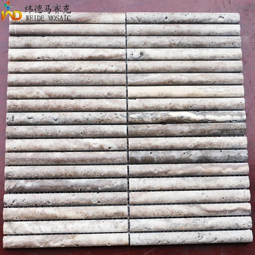 Modern Style 3D Curved Long Strip Mosaic Marble Wall Decoration Bathroom And Kitchen Backpanel Ceramic Tile Stone Mosaic