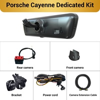 Caméra de tableau de bord double objectif H8 Pro pour Porsche Cayenne, miroir 2K 8,2 pouces, vision nocturne, moniteur de stationnement, écran tactile, enregistrement en boucle, DVR HD