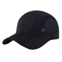 Casquette de baseball unisexe personnalisée, vêtements de sport pliables en nylon et coton de couleur unie pour hommes avec broderie à la main