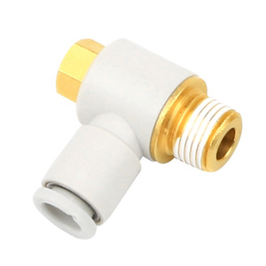 ข้อต่อท่อลมหายใจ DDE Dade Pneumatics รุ่น KQ2V04 M5S  ข้อต่อพลาสติกทองเหลือง อะไหล่ระบบนิวเมติก - Product Image 1
