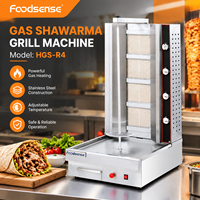Machine commerciale de kebab d'acier inoxydable machine portative de Shawarma de gaz de poulet désossé
