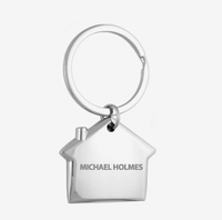 Porte-clés en métal personnalisé « Home Sweet Home », cadeau promotionnel, cadeau de pendaison de crémaillère, souvenir avec logo d'entreprise immobilière