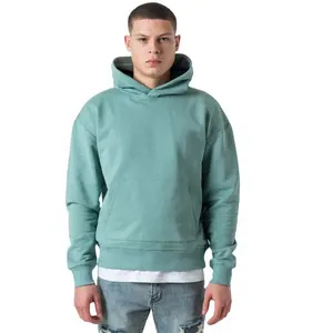 Customize heavy weight Crafted from a soft 460gsm cotton terry fabric in a slim fit puff hoody for men