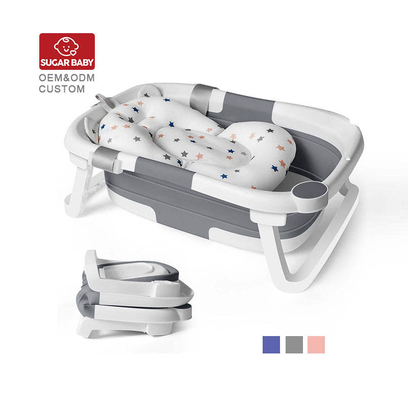 Portable Bathtub Large Foldable Baby Bathtub Collapsible PP+TPE