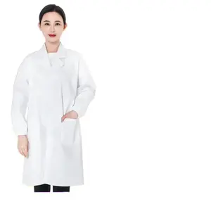 Халат медицинский унисекс, длинный рукав, утолщенный, для стажировок, клиник, медсестер, аптек, общепита, студентов колледжей, лабораторий - Product Image 3