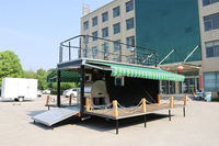 Remorque alimentaire mobile CAMPTRL, équipement de cuisine complet, chariot de vente ambulante commercial, camion de vente de hot-dogs, pizzas et glaces en acier inoxydable