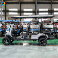 Voiture de golf professionnelle 6 places avec batterie au lithium 72V, prix usine personnalisé pour parcours de golf, complexe hôtelier, aéroport, navette électrique