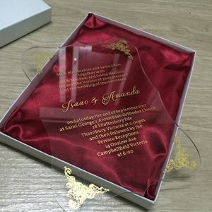 <span class=keywords><strong>Inviti</strong></span> di Nozze in Acrilico Trasparente Fustellati <span class=keywords><strong>per</strong></span> Eleganti Scatole Bomboniere - Product Image 5