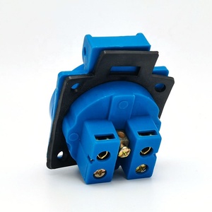 Màu Xanh EU không thấm nước 16A 250V 2 P + E tường ổ cắm 2 Pin Đức Schuko Outlet IP44 với mùa xuân bìa loại công nghiệp - Product Image 4