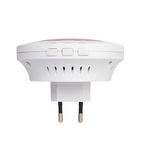 Sirène sans fil 433 MHz alimentée par courant alternatif, alarme de sécurité >90 dB avec détection de 20-30 m pour usage domestique et commercial, installation facile