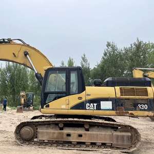 Excavadora de cadenas Caterpillar 330 de 30 toneladas de buena calidad, usada, con pocas horas de uso, certificación CE, con componentes de motor y transmisión, potencia de 225 kW - Product Image 1
