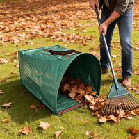Sacs de collecte de feuilles semi-circulaires épaissis Xiqiming, 10 gallons, en tissu PP, pour jardinage simple, idéaux pour les brindilles, les mauvaises herbes et les feuilles