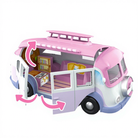 Jouets chanceux maison de poupée ensemble de jeu bricolage semblant Portable caravane camping-car Bus jouet Kit camion Dessert chariot Mini nourriture jouets accessoires