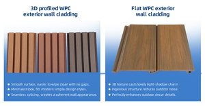 Panel de fachada Wpc de grano de madera 3D sin humedad resistente a la intemperie de alta calidad para uso en gimnasio de construcción - Product Image 3