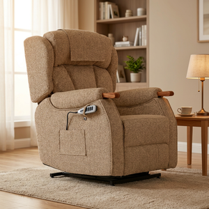 Canapé inclinable électrique moderne en tissu à double moteur, zéro gravité, avec dossier et repose-pieds réglables, pour personnes âgées, télécommande incluse - Product Image 2