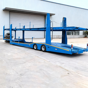 Semirremolque Portacoches de 2 Ejes <span class=keywords><strong>y</strong></span> 17m de Alta Calidad con Elevadores de Cilindro para <span class=keywords><strong>Transporte</strong></span> de 8 Autos <span class=keywords><strong>y</strong></span> SUVs - Product Image 1