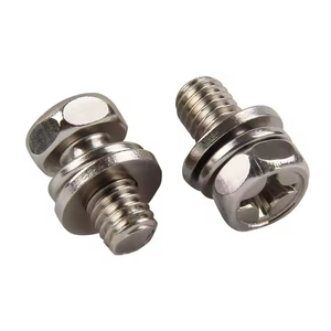 Vis hexagonale extérieure à triple empreinte croisée avec rondelle, rondelle élastique, boulon M3M4M5M6M8- - Product Image 5