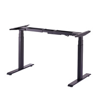 Poste de travail de bureau électrique avec double moteur Table élévatrice automatique Cadre en métal Mécanisme de bureau debout réglable en hauteur