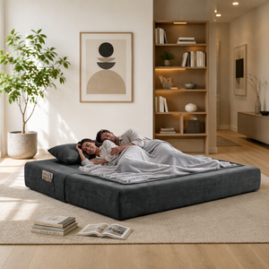 Envío Gratuito en EE. UU. Sofá Cama Convertible Moderno con Almohada, Tela Ecológica y Relleno de Espuma Viscoelástica para Sala de Estar y Dormitorio - Product Image 4