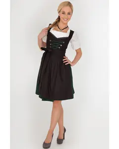 Mini vestido autêntico dirndl 100% algodão, blusa personalizada para mulheres/vestido alemão dirndl