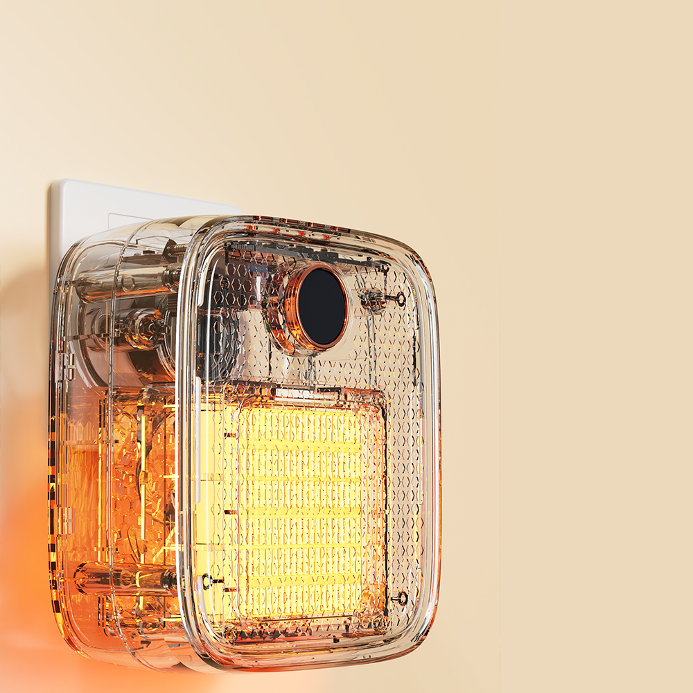 2025 New Released Hot Popular Led Display Installation Efficient Heating Heater 500W Low Noise IPX2 Portable Heater for Room