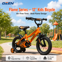 Vélo pour enfants GEEN de 12 pouces avec roues d'apprentissage et panier, vélo pour garçons et filles, vente en gros OEM