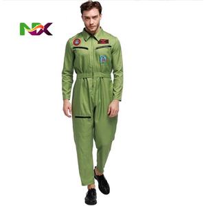 Costume d'<span class=keywords><strong>Halloween</strong></span> rétro <span class=keywords><strong>Top</strong></span> <span class=keywords><strong>Gun</strong></span> Maverick Flight Dress pour adulte, uniforme de pilote américain vert, groupe d'enfants - Product Image 3