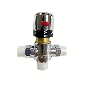 Válvula <span class=keywords><strong>Mezcladora</strong></span> de Agua Termostática de Latón de 3 Vías G1/<span class=keywords><strong>2</strong></span>" con Control de Temperatura para Calentador Solar de Agua - Product Image 1