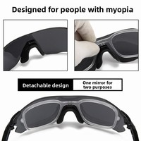 Lunettes de soleil de sport pour cyclisme unisexes pour adultes, monture intégrale, compatibles myopie, ultra-légères, résistantes au vent, UV400, design coloré