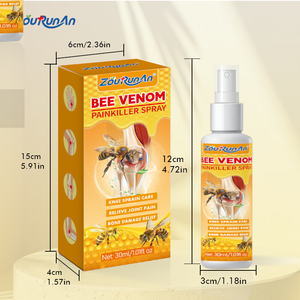 Nuovo Spray Antidolorifico al Veleno d'Api Zourunan 30ml per Ginocchia e Muscoli, Cura Esterna, Esportatore Certificato per Approvvigionamento Globale - Product Image 1