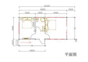 Cabaña <span class=keywords><strong>de</strong></span> Madera para Playa, Casa <span class=keywords><strong>de</strong></span> Madera Personalizada para Alquiler Vacacional, Casa Pequeña <span class=keywords><strong>de</strong></span> Dos Dormitorios para Familias - Product Image 2