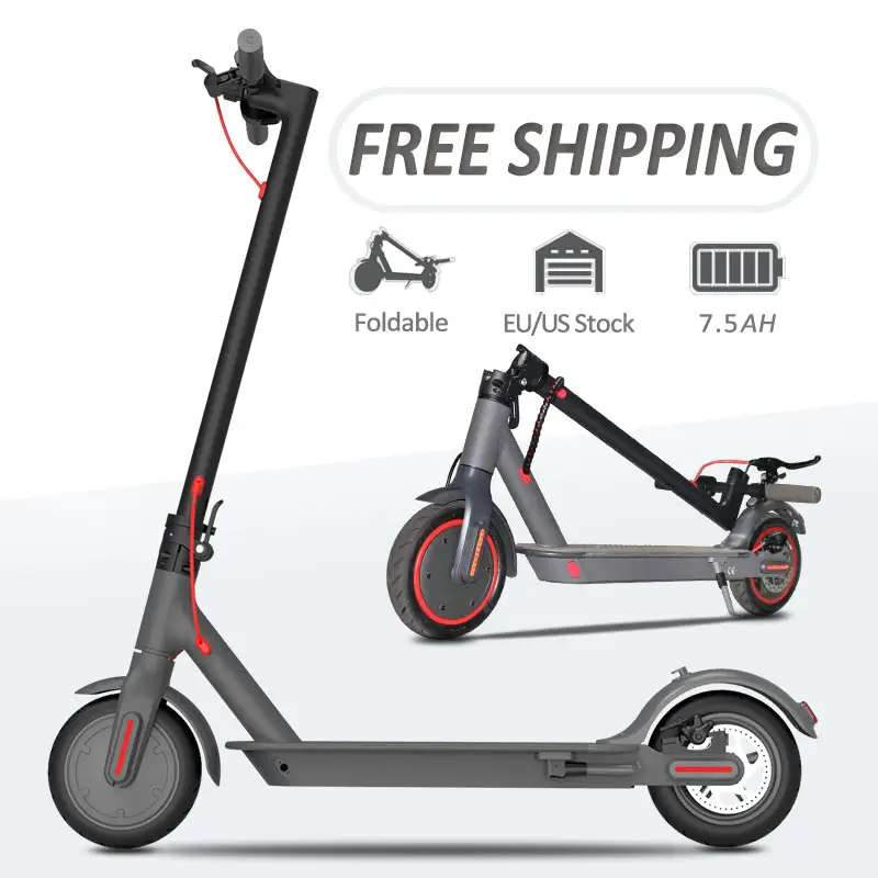 Trottinette électrique en alliage d'aluminium pour adultes, livraison gratuite, US EU Patinete Electrico Mi M365, avec application