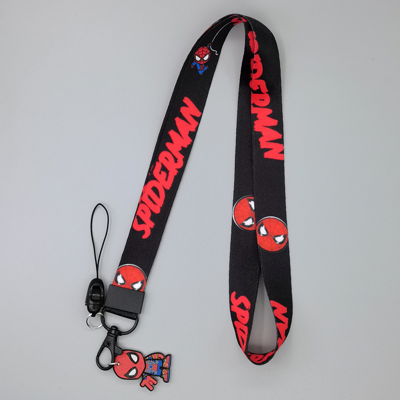 Anti-Lost Phone Neck Lanyards Cool Cartoon Anime Marvel Bat Man Spider Man Lanyard Custom Card Holder Accessories Satin Lanyard Image 5