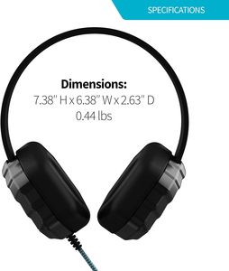 Casque audio supra-auriculaire Gumdrop DropTech B1 pour les élèves et les enseignants des écoles du primaire au secondaire, testé contre les chutes, robuste et fiable, noir - Product Image 3