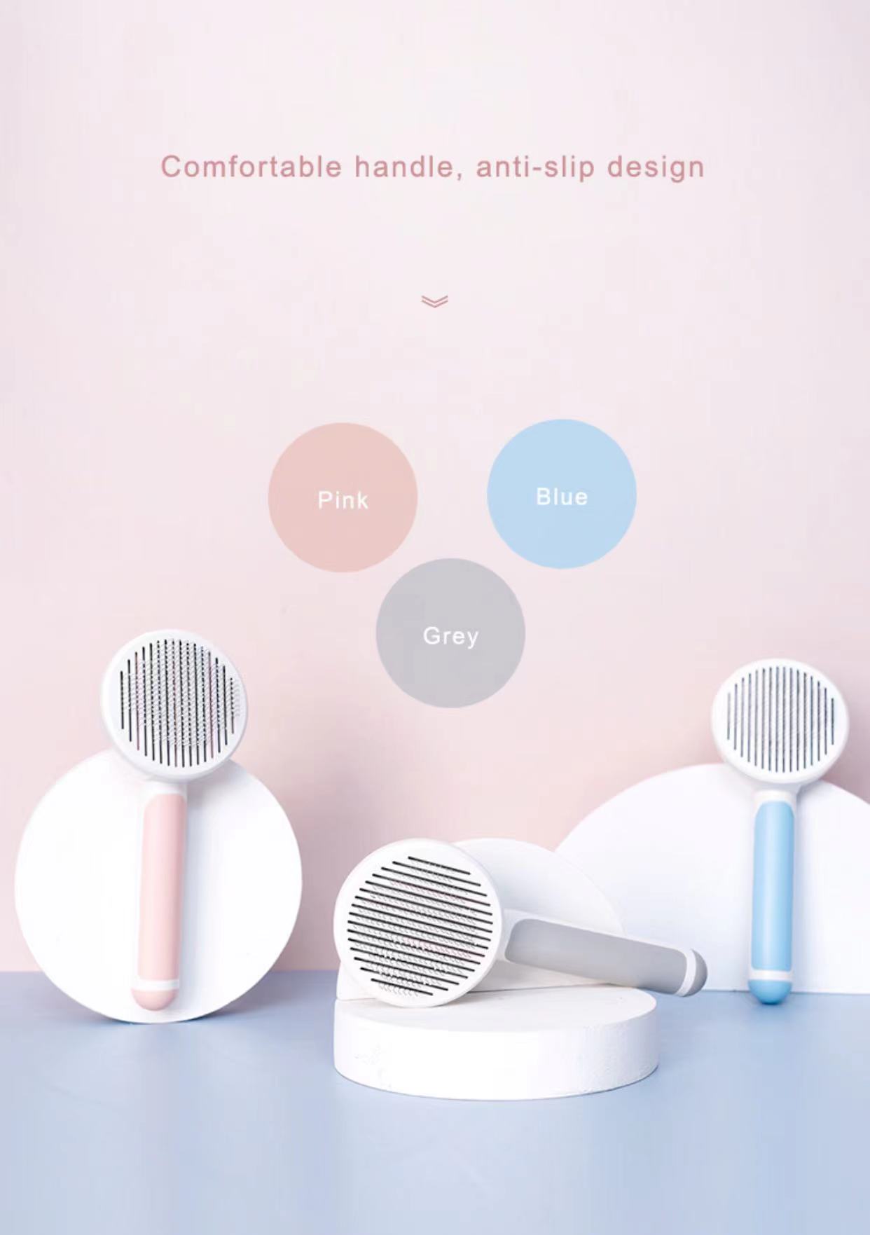 Wholesale Automatically Pet Dog Cat Grooming Brush Self Cleaning Remove Dog Hairs Pet Comb