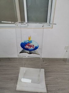 Mesa de atril inteligente con estante, púlpitos de iglesia y atriles a la venta - Product Image 3