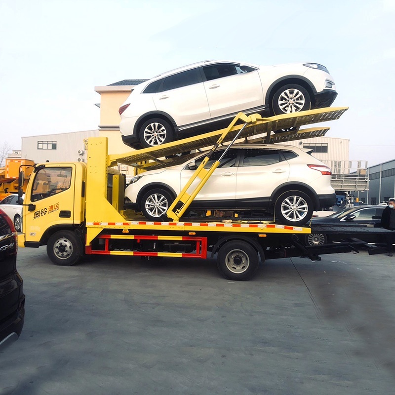 Foton 4x2 Road Vehicle Recovery Truck 2 Cars Fully Landed Doubled Deck Wrecker Tow Truck · image 4