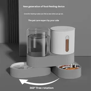 Distributore Automatico di Cibo e Acqua per Animali 2-in-1 - Capacità Totale 5L con Design Separato per Cibo/Acqua - Product Image 2